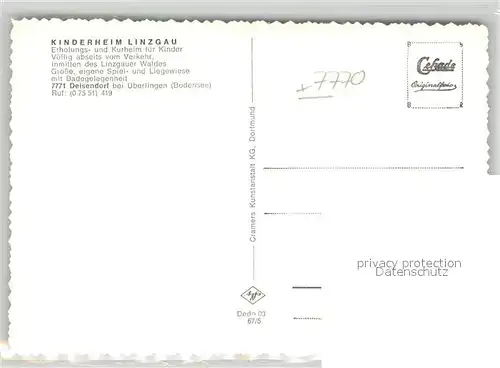 AK / Ansichtskarte Deisendorf Kinderheim Linzgau Speisesaal Deisendorf