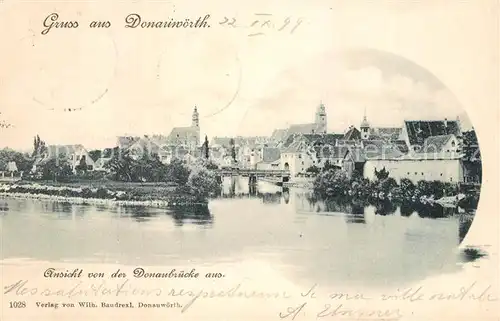 AK / Ansichtskarte Donauwoerth Blick von der Donaubruecke Donauwoerth
