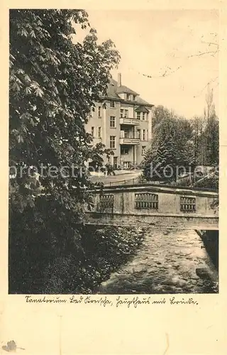 AK / Ansichtskarte Bad_Kreischa Sanatorium Haupthaus Bruecke Bad_Kreischa