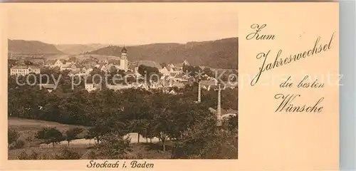 AK / Ansichtskarte Stockach_Baden Panorama Neujahrskarte Stockach_Baden