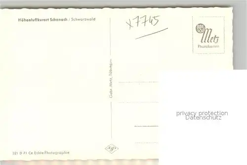 AK / Ansichtskarte Schonach_Schwarzwald Panorama Schonach Schwarzwald