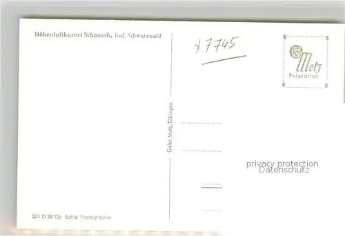 AK / Ansichtskarte Schonach_Schwarzwald Panorama Schonach Schwarzwald