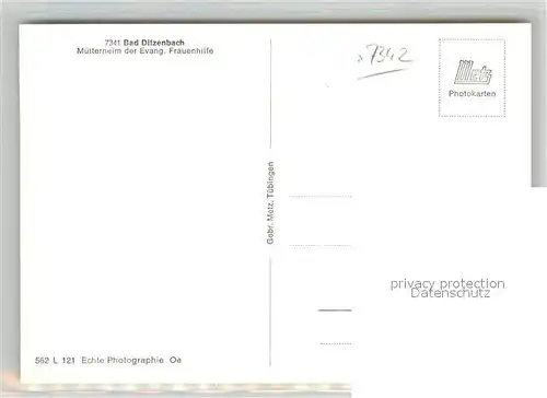 AK / Ansichtskarte Bad_Ditzenbach Muetterheim Bad_Ditzenbach