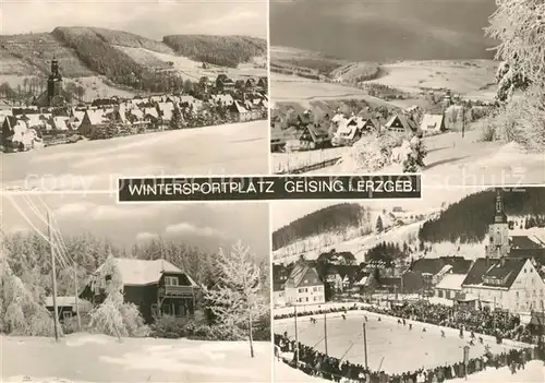 AK / Ansichtskarte Geising_Erzgebirge Schlittschuhbahn Geising Erzgebirge