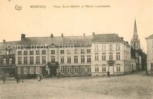 AK / Ansichtskarte Wervicq Place Saint Martin Hotel Communal Wervicq