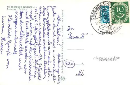 AK / Ansichtskarte Norderney_Nordseebad Dampfer Frisia I Norderney_Nordseebad