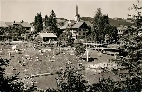 AK / Ansichtskarte Oberstaufen Schwimmbad Oberstaufen