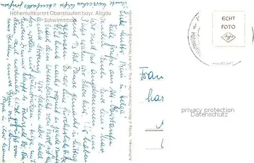 AK / Ansichtskarte Oberstaufen Schwimmbad Oberstaufen