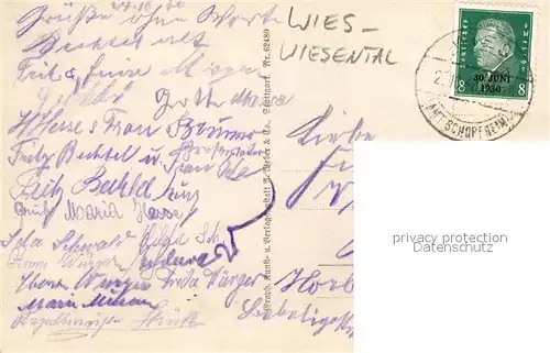 AK / Ansichtskarte Wies_Wiesental Koehlgarten Wies Wiesental