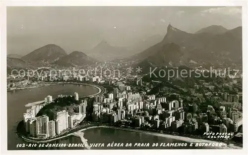 AK / Ansichtskarte Rio_de_Janeiro Fliegeraufnahme Praia do Flamengo  Rio_de_Janeiro