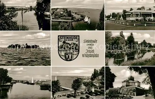 AK / Ansichtskarte Steinhuder_Meer mit Insel Wilhelmstein Teilansichten Steinhuder Meer