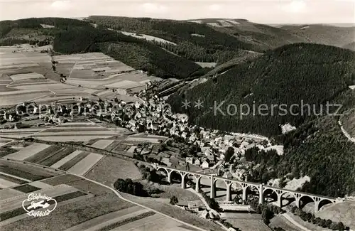 AK / Ansichtskarte Willingen_Sauerland Fliegeraufnahme mit Viadukt Willingen_Sauerland