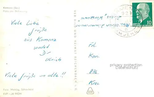 AK / Ansichtskarte Kamenz_Sachsen Platz der Befreiuung Kamenz Sachsen