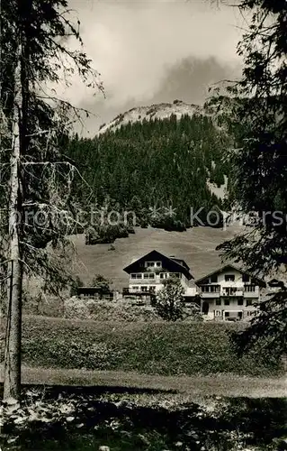 AK / Ansichtskarte Mittelberg_Kleinwalsertal Haus Wolfsburg und Roter Adler Mittelberg_Kleinwalsertal