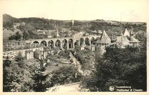 AK / Ansichtskarte Luxembourg Pfaffenthal et Clausen Viaduc Luxembourg