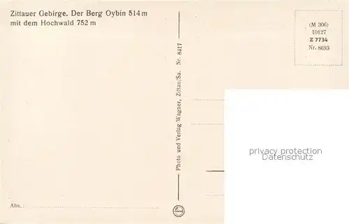 AK / Ansichtskarte Oybin Berg Oybin mit dem Hochwald Oybin
