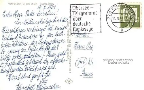 AK / Ansichtskarte Koenigswinter Fliegeraufnahme mit Rhein und Drachenfels Koenigswinter