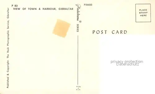 AK / Ansichtskarte Gibraltar View of Town and Harbour Gibraltar