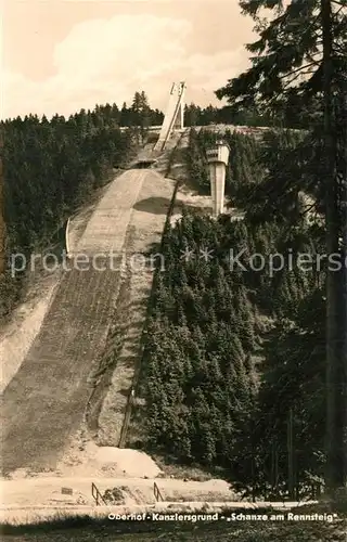 AK / Ansichtskarte Oberhof_Thueringen Kanzlersgrund Schanze am Rennsteig Oberhof Thueringen