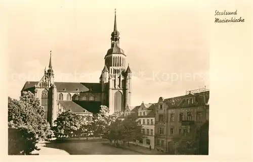 AK / Ansichtskarte Stralsund_Mecklenburg_Vorpommern Marienkirche Stralsund_Mecklenburg