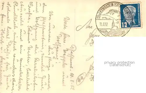 AK / Ansichtskarte Koenigstein_Saechsische_Schweiz Panorama mit Pfaffenstein Koenigstein_Saechsische