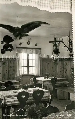 AK / Ansichtskarte Partnachalm Bauernstube Partnachalm
