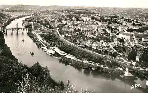 AK / Ansichtskarte Cahors Vue generale aerienne et le Pont Valentre Cahors