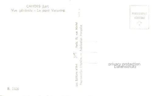 AK / Ansichtskarte Cahors Vue generale Le pont Valentre Cahors