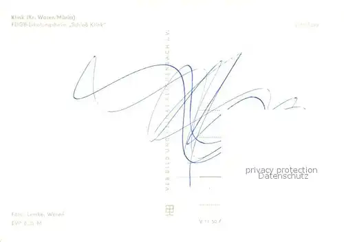 AK / Ansichtskarte Klink_Waren Erholungsheim Schloss Klink Klink Waren