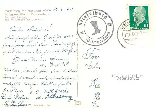 AK / Ansichtskarte Weimar_Thueringen Stiefelburg Restaurant Pension Weimar Thueringen