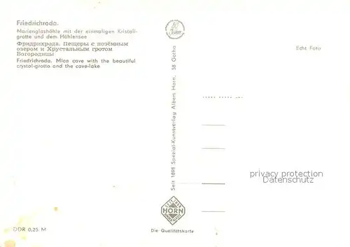 AK / Ansichtskarte Friedrichsroda Marienglashoehle Friedrichsroda