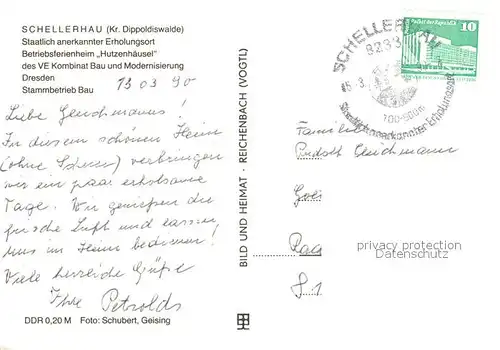 AK / Ansichtskarte Schellerhau Betriebsferienheim Hutzenhaeusel Schellerhau