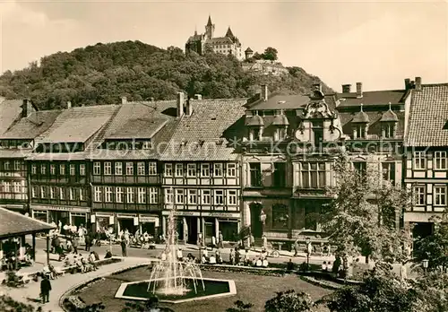 AK / Ansichtskarte Wernigerode_Harz Nicolaiplatz Fachwerk Wernigerode Harz