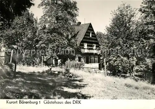 AK / Ansichtskarte Baerenburg_Sachsen Gaestehaus ders DRK Baerenburg Sachsen