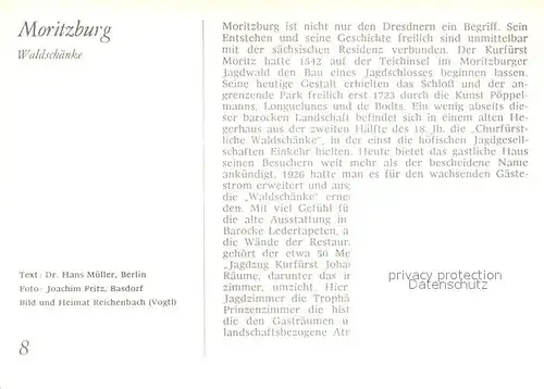 AK / Ansichtskarte Moritzburg_Sachsen Waldschaenke Moritzburg Sachsen