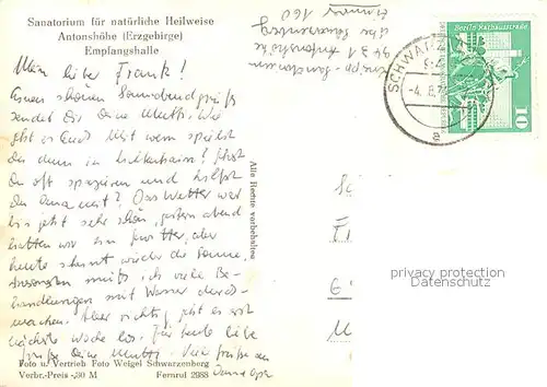 AK / Ansichtskarte Antonshoehe_Breitenbrunn Sanatorium fuer natuerliche Heilweise Antonshoehe Breitenbrunn