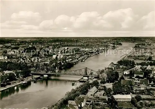 AK / Ansichtskarte Rendsburg Kanla mit Drehbruecek und Hochbruecke Rendsburg