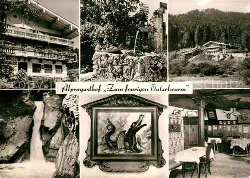 AK / Ansichtskarte Bayrischzell Alpengasthof zum feurigen Tatzelwurm Bayrischzell