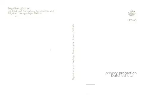 AK / Ansichtskarte Tegelberg Bergbahn mit Tastation  Tegelberg
