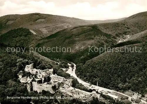 AK / Ansichtskarte Bad_Duerkheim Burgruine Hardenburg Fliegeraufnahme Bad_Duerkheim