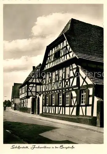 AK / Ansichtskarte Schifferstadt Fachwerk in der Burgstrasse Schifferstadt