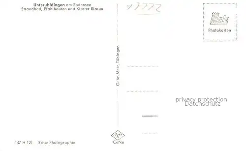 AK / Ansichtskarte Unteruhldingen Strandbad Pfahlbauten Kloster Birnau Fliegeraufnahme Unteruhldingen