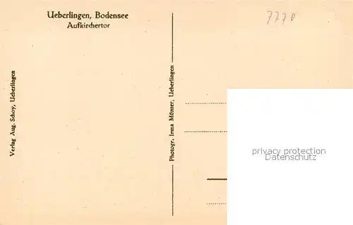 AK / Ansichtskarte ueberlingen_Bodensee Aufkirchertor ueberlingen Bodensee