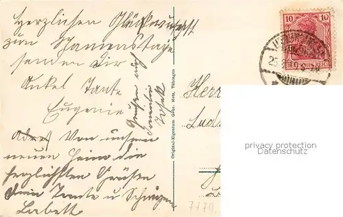 AK / Ansichtskarte ueberlingen_Bodensee Panorama Faehre Kuenstlerkarte ueberlingen Bodensee