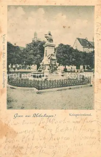 AK / Ansichtskarte ueberlingen_Bodensee Kriegerdenkmal ueberlingen Bodensee