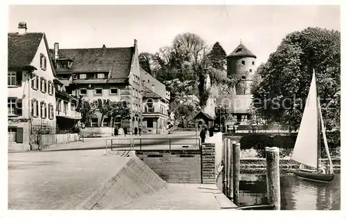 AK / Ansichtskarte ueberlingen_Bodensee Partie am Hafen Turm ueberlingen Bodensee