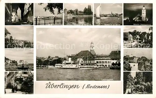AK / Ansichtskarte ueberlingen_Bodensee Franziskanertor Gallerturm Hafen Susohaus Seepromenade Muenster Hofstatt Stadtgarten Landungsplatz Faehre ueberlingen Bodensee
