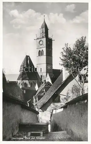 AK / Ansichtskarte ueberlingen_Bodensee Stadtmauer Muenster Kirche ueberlingen Bodensee