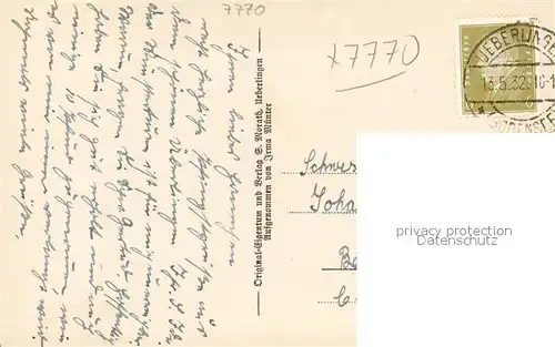 AK / Ansichtskarte ueberlingen_Bodensee Brunnen Innenstadt Blick zum Muenster ueberlingen Bodensee