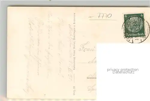 ueberlingen_Bodensee Blick vom Hoedingersteinbruch auf Bodman Ludwigshafen und Sipplingen ueberlingen Bodensee